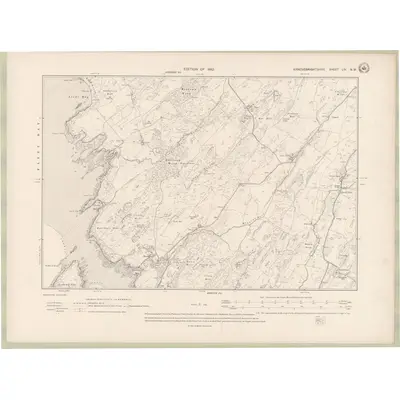 1907 Map of Kirkcudbrightshire Sheet LIV.NW, 1910 Print