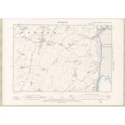 1894 Map of Kirkcudbrightshire Sheet LIV.SE, 1896 Print