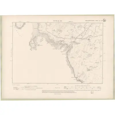 1907 Map of Kirkcudbrightshire Sheet LIV.SW, 1910 Print