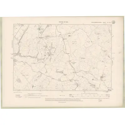 1907 Map of Kirkcudbrightshire Sheet LV.NE, 1910 Print