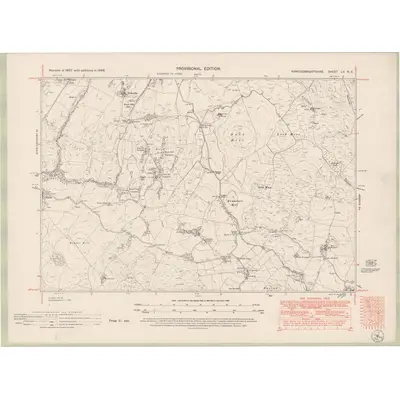 1946 Map of Kirkcudbrightshire Sheet LV.NE, 1951 Print