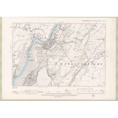 1894 Map of Kirkcudbrightshire Sheet LV.NW, 1896 Print