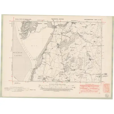1946 Map of Kirkcudbrightshire Sheet LV.SW, 1952 Print