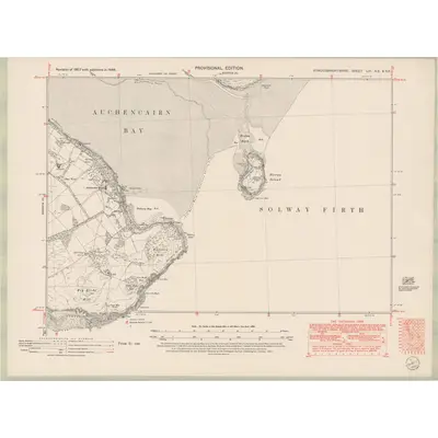 1946 Map of Kirkcudbrightshire Sheet LVI.NE & SE, 1951 Print