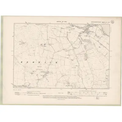 1907 Map of Kirkcudbrightshire Sheet LVI.NW, 1909 Print