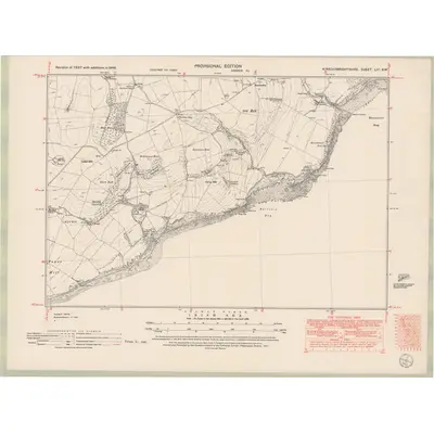 1946 Map of Kirkcudbrightshire Sheet LVI.SW, 1951 Print