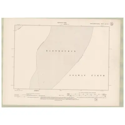 1907 Map of Kirkcudbrightshire Sheet LVIa.NE, 1909 Print