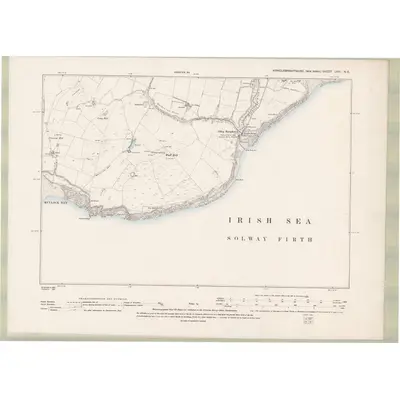 1894 Map of Kirkcudbrightshire Sheet LVIII.NE, 1895 Print