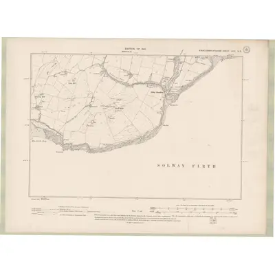1907 Map of Kirkcudbrightshire Sheet LVIII.NE, 1910 Print