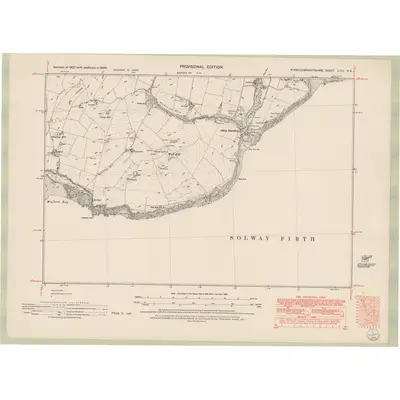 1946 Map of Kirkcudbrightshire Sheet LVIII.NE, 1951 Print