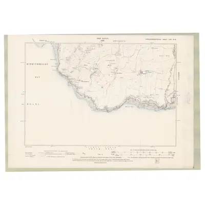 1894 Map of Kirkcudbrightshire Sheet LVIII.NW, 1896 Print