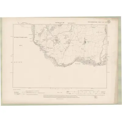 1907 Map of Kirkcudbrightshire Sheet LVIII.NW, 1910 Print