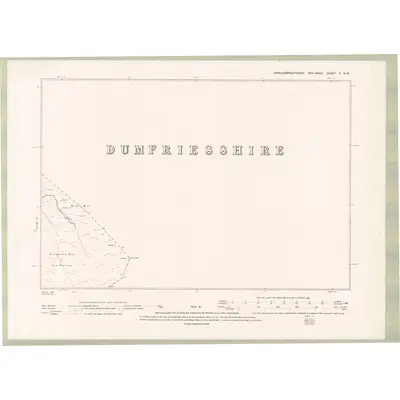 1893 Map of Kirkcudbrightshire Sheet V.NW, 1895 Print