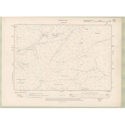 1907 Map of Kirkcudbrightshire Sheet V.NW, 1910 Print