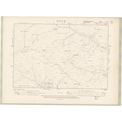 1907 Map of Kirkcudbrightshire Sheet V.SW, 1910 Print