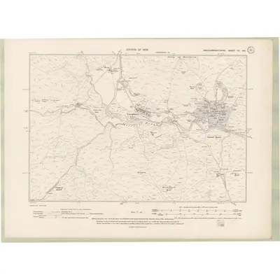 1907 Map of Kirkcudbrightshire Sheet VII.SE, 1909 Print