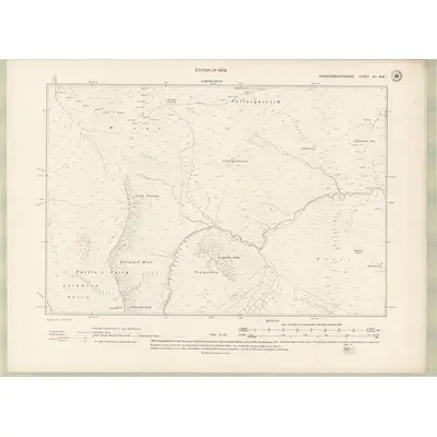 1907 Map of Kirkcudbrightshire Sheet XII.NW, 1909 Print
