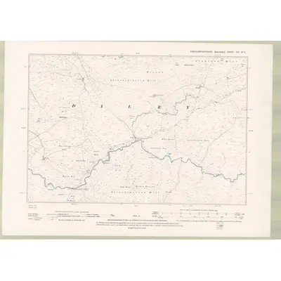 1894 Map of Kirkcudbrightshire Sheet XIII.NE, 1895 Print