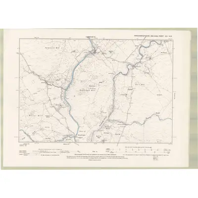 1894 Map of Kirkcudbrightshire Sheet XIII.NW, 1895 Print
