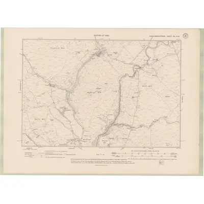 1907 Map of Kirkcudbrightshire Sheet XIII.NW, 1909 Print