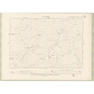 1907 Map of Kirkcudbrightshire Sheet XIII.SE, 1910 Print