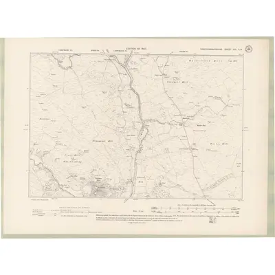 1907 Map of Kirkcudbrightshire Sheet XIII.SW, 1910 Print