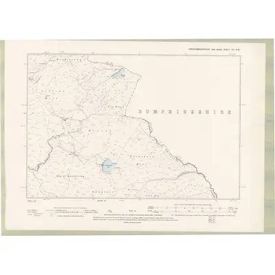 1893 Map of Kirkcudbrightshire Sheet XIV.NW, 1896 Print