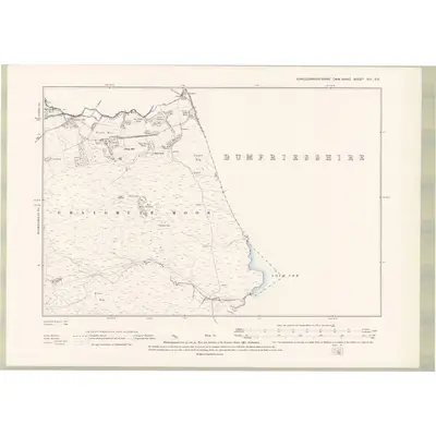 1893 Map of Kirkcudbrightshire Sheet XIV.SE, 1896 Print