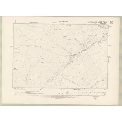 1907 Map of Kirkcudbrightshire Sheet XIV.SW, 1910 Print