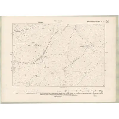 1907 Map of Kirkcudbrightshire Sheet XL.NW, 1909 Print