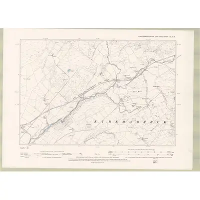1894 Map of Kirkcudbrightshire Sheet XL.SW, 1896 Print