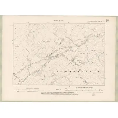 1907 Map of Kirkcudbrightshire Sheet XL.SW, 1909 Print