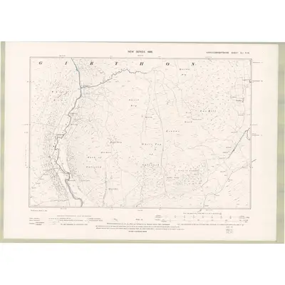 1894 Map of Kirkcudbrightshire Sheet XLI.NW, 1896 Print
