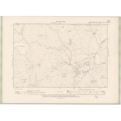 1907 Map of Kirkcudbrightshire Sheet XLI.SE, 1909 Print
