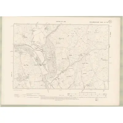 1907 Map of Kirkcudbrightshire Sheet XLI.SW, 1910 Print