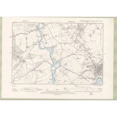 1894 Map of Kirkcudbrightshire Sheet XLII.NE, 1895 Print