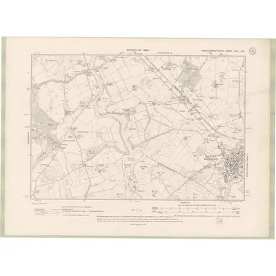 1907 Map of Kirkcudbrightshire Sheet XLII.NE, 1909 Print