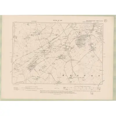 1907 Map of Kirkcudbrightshire Sheet XLII.SE, 1910 Print
