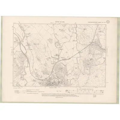 1907 Map of Kirkcudbrightshire Sheet XLIII.NE, 1909 Print