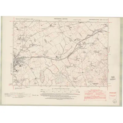 1946 Map of Kirkcudbrightshire Sheet XLIII.NW, 1952 Print