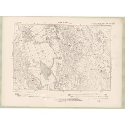 1907 Map of Kirkcudbrightshire Sheet XLIII.SE, 1909 Print