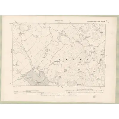 1907 Map of Kirkcudbrightshire Sheet XLIII.SW, 1910 Print