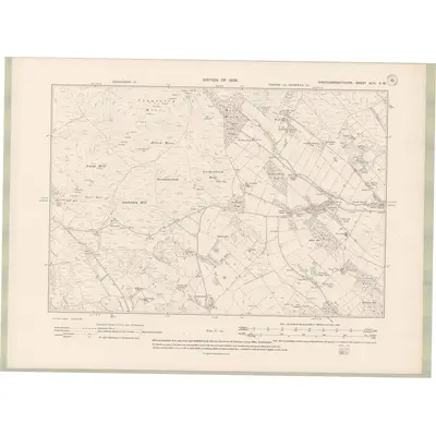 1907 Map of Kirkcudbrightshire Sheet XLIV.SW, 1909 Print