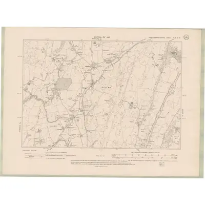 1907 Map of Kirkcudbrightshire Sheet XLIX.NW, 1910 Print