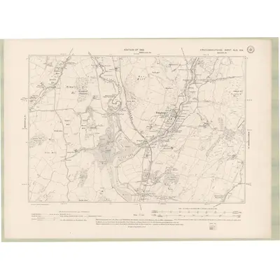 1907 Map of Kirkcudbrightshire Sheet XLIX.SW, 1910 Print