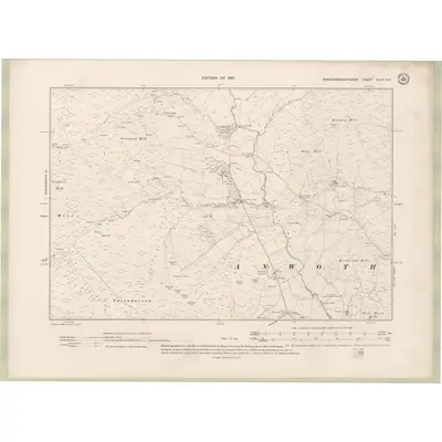 1907 Map of Kirkcudbrightshire Sheet XLVII.NE, 1910 Print
