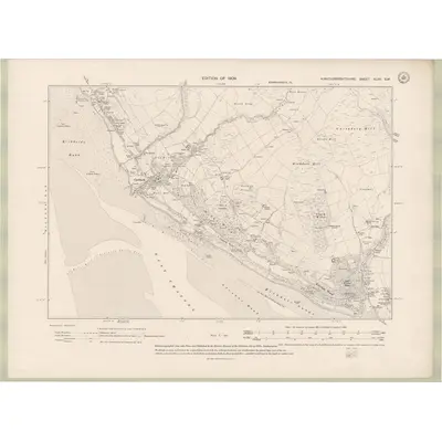 1907 Map of Kirkcudbrightshire Sheet XLVII.SW, 1909 Print