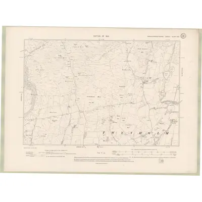 1907 Map of Kirkcudbrightshire Sheet XLVIII.NE, 1910 Print