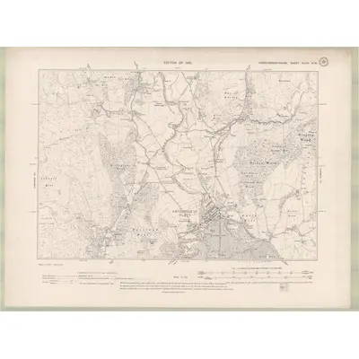 1907 Map of Kirkcudbrightshire Sheet XLVIII.NW, 1910 Print