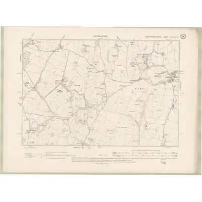 1907 Map of Kirkcudbrightshire Sheet XLVIII.SE, 1910 Print